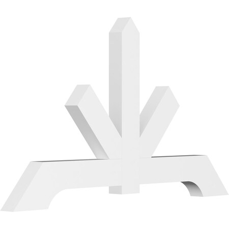 Ekena Millwork Vanguard Architectural Grade PVC Gable Bracket, 72"W x 42"H x 4"D x 6"F, 14/12 Pitch GBP072X42X0406VAN00